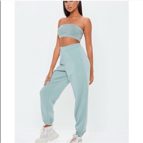 Missguided light blue sweatpants size 6 - Picture 2 of 7